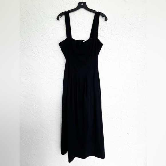 Reformation Black Mika Fit & Flare Midi Dress Womens Size 10 - Picture 6 of 11